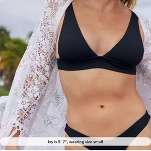 NWOT Aerie Ribbed tie-back triangle bikini top